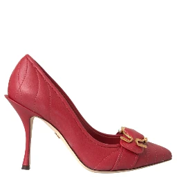 Red Devotion Leather Heels Pumps Shoes