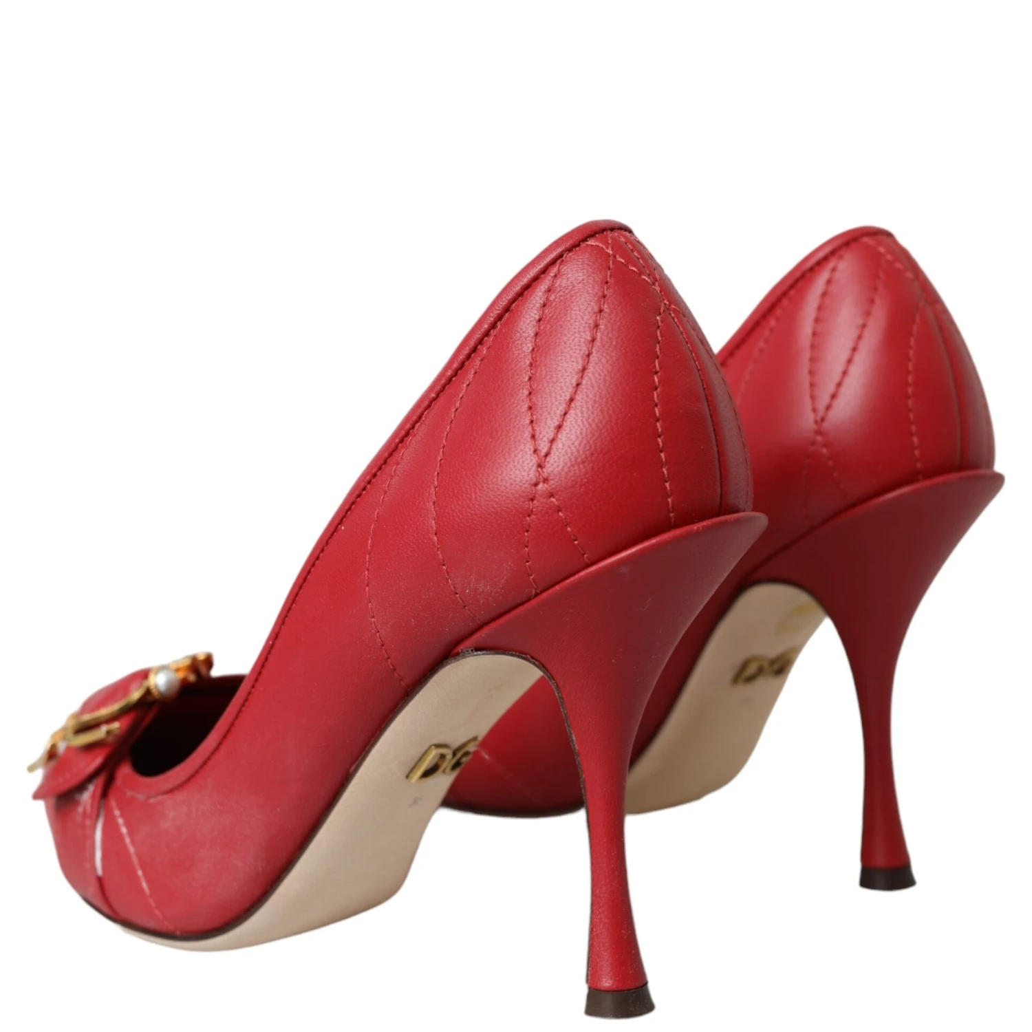 Red Devotion Leather Heels Pumps Shoes