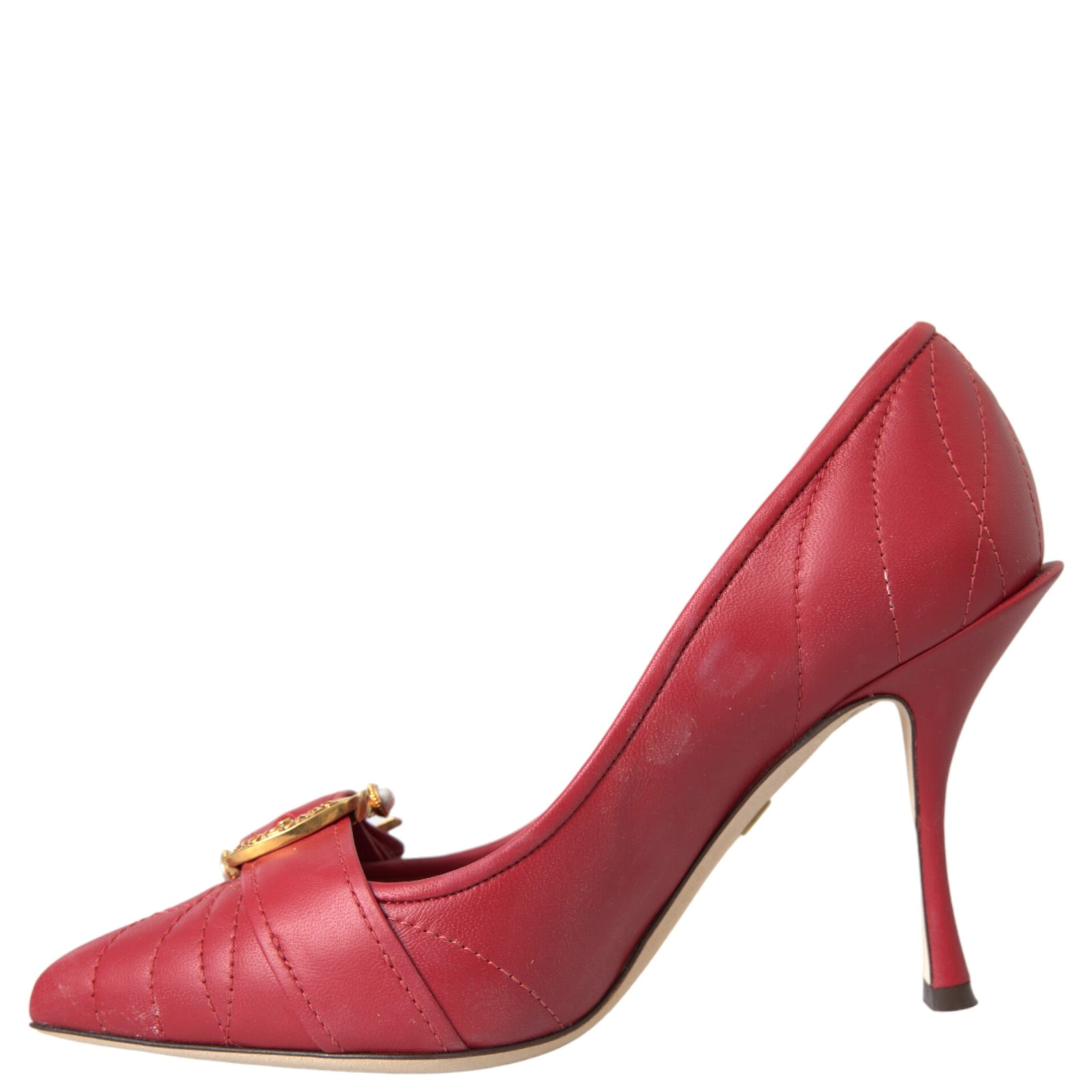 Red Devotion Leather Heels Pumps Shoes