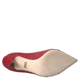 Red Devotion Leather Heels Pumps Shoes
