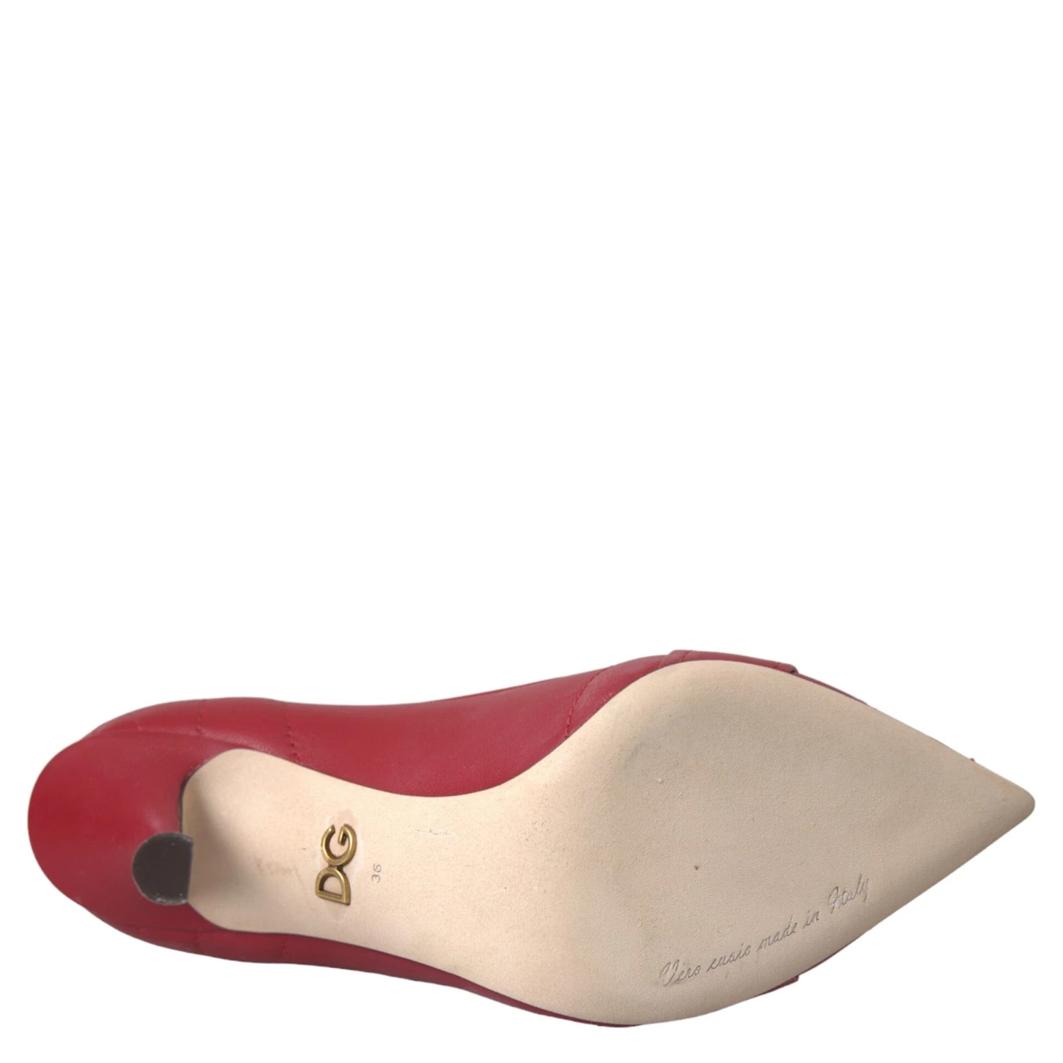 Red Devotion Leather Heels Pumps Shoes