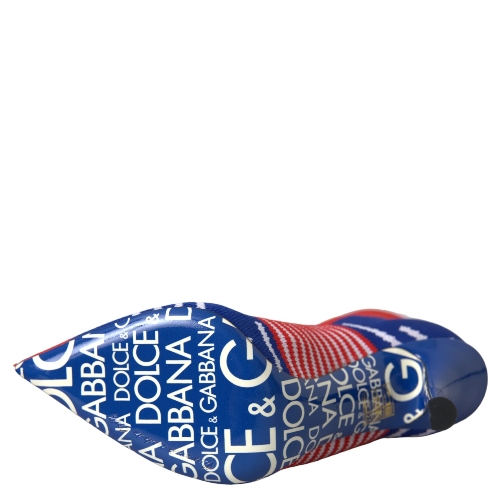 Red Blue Stretch Sock Style Ankle Boots Logo Shoes