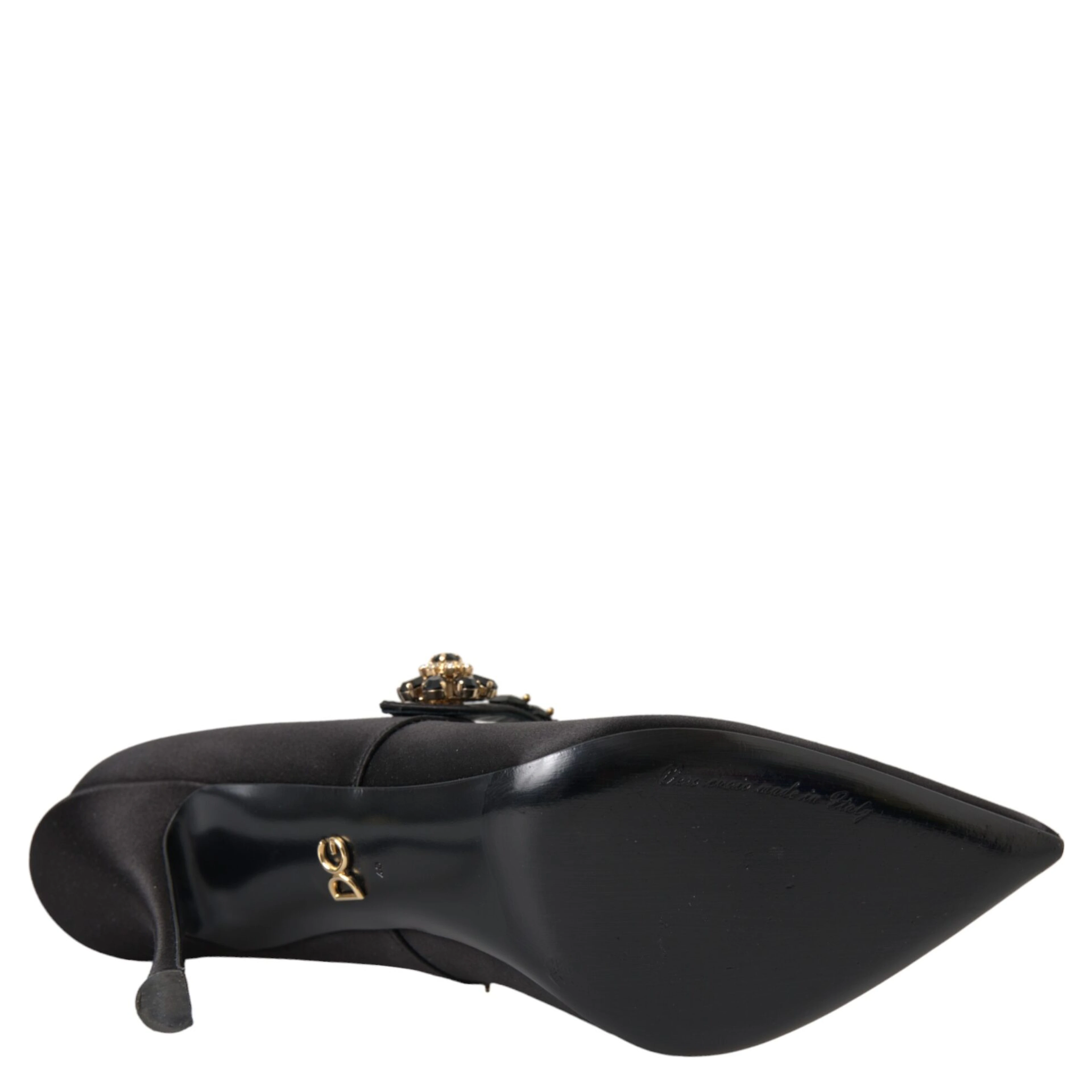 Black Mary Jane Crystal Heels Pumps Shoes