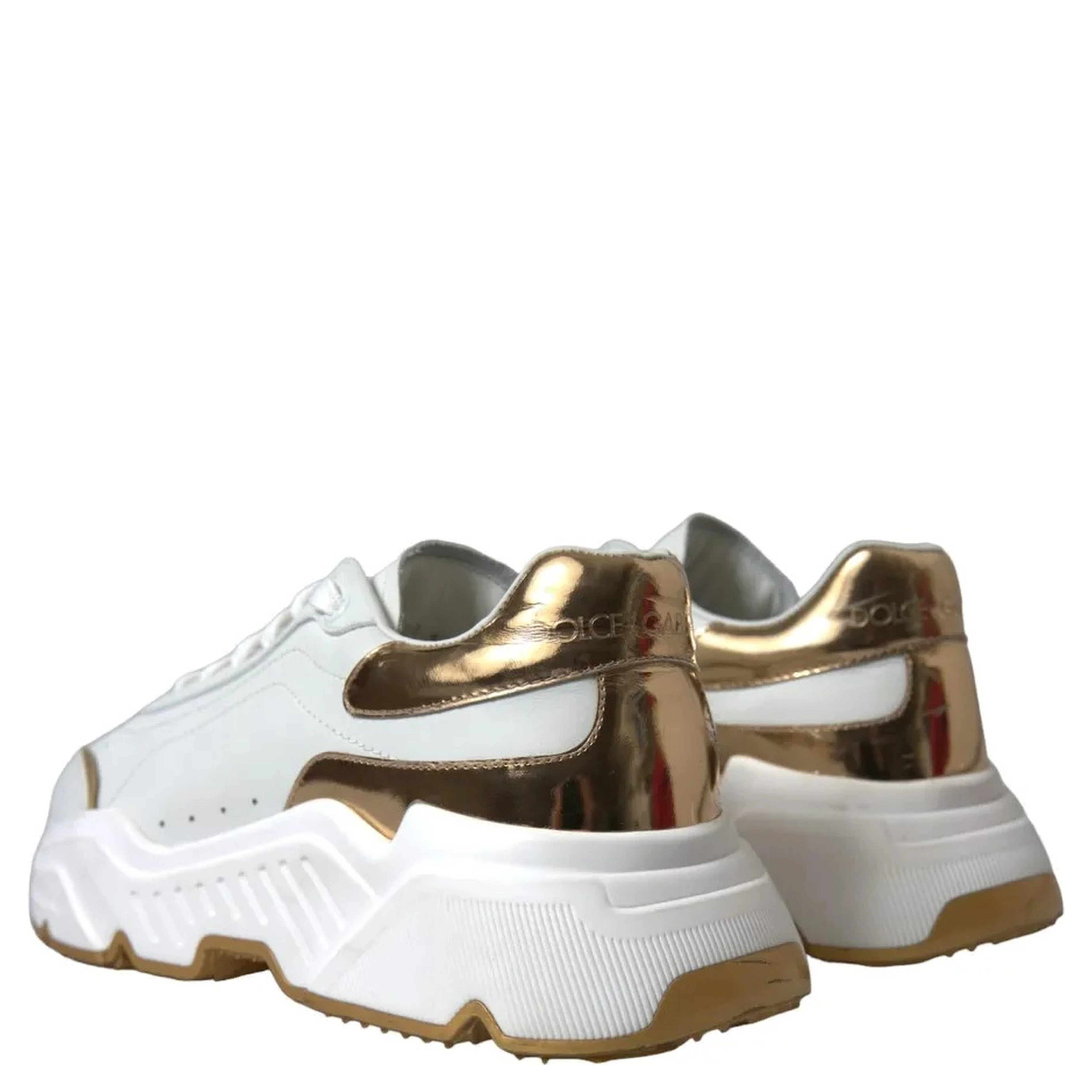 White Gold Leather Men Sneakers DAYMASTER Shoes