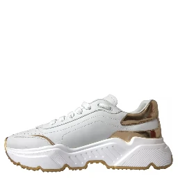White Gold Leather Men Sneakers DAYMASTER Shoes