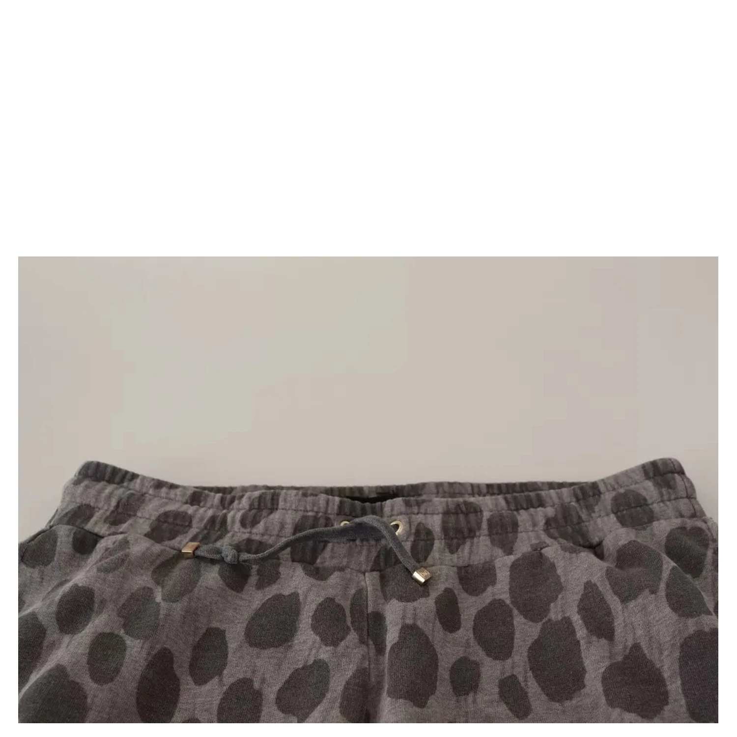 Gray Leopard Print Sweatpants Jogger Pants