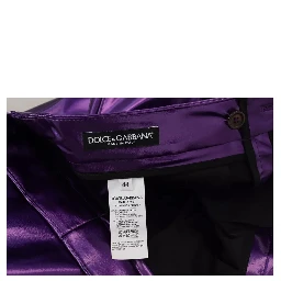Purple Shining Men Casual Pants