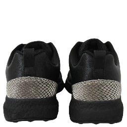 Black Polyester Runner Gisella Sneakers Shoes
