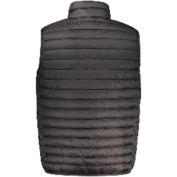 Black Polyamide Sleveless Jacket