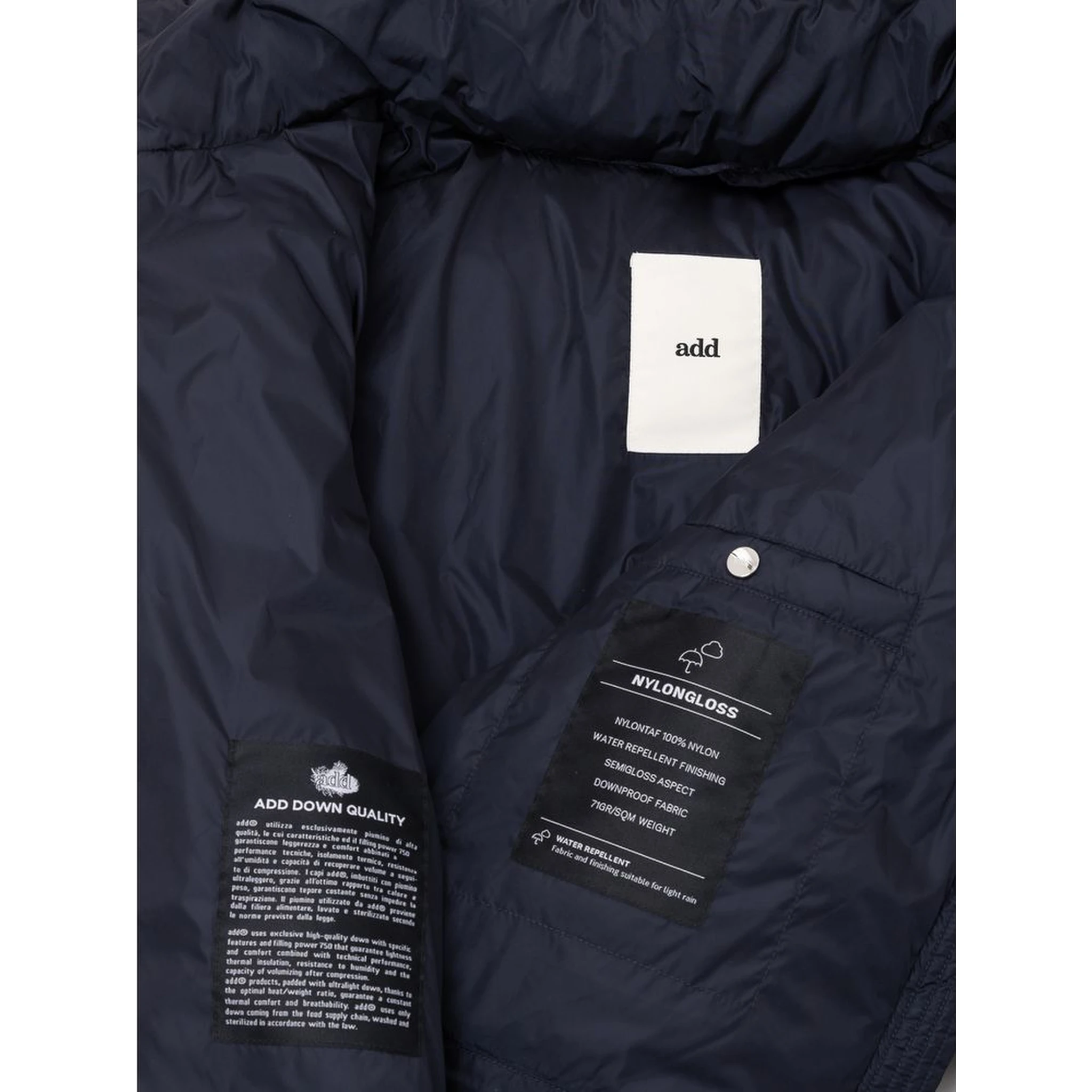 Blue Polyamide Jackets And Coat