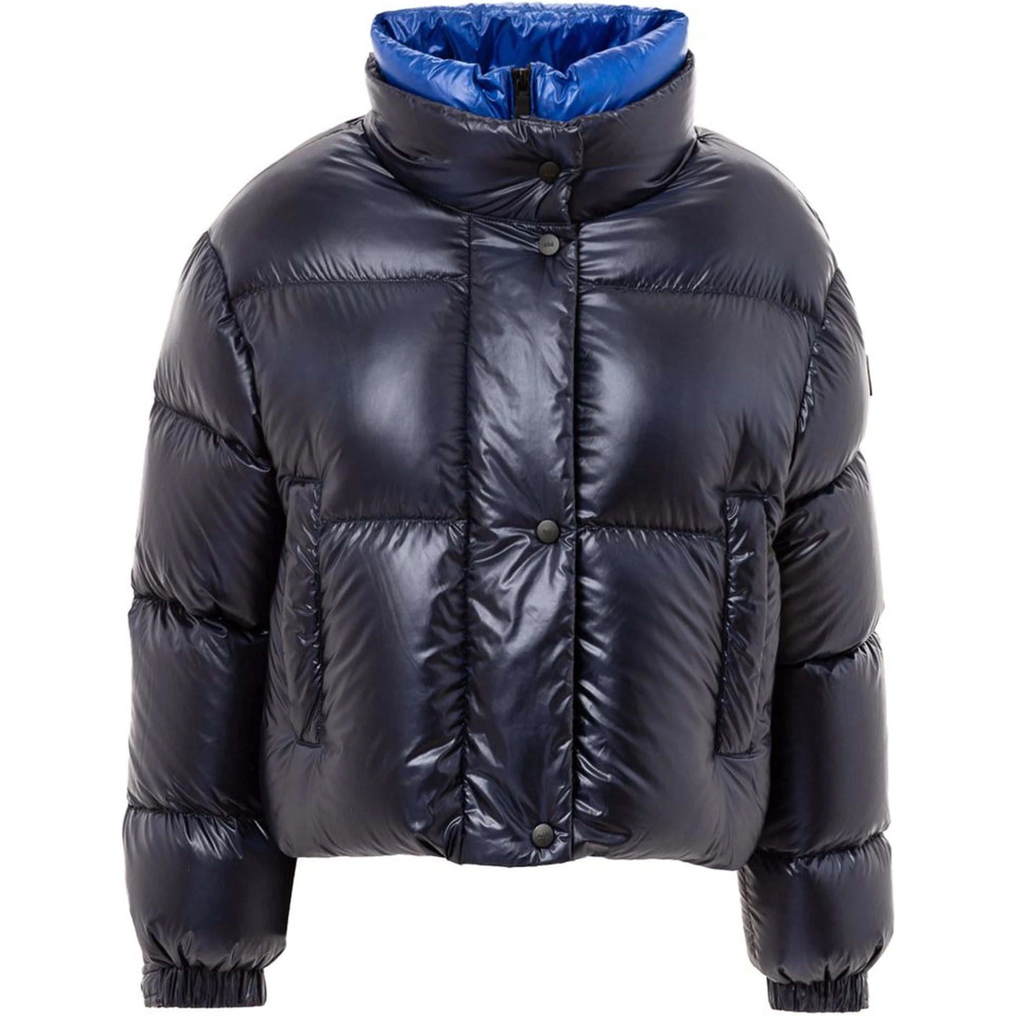 Blue Polyamide Full-Length Jacket