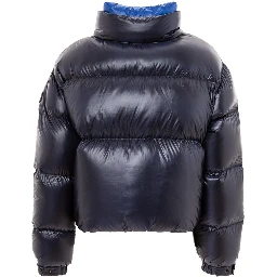 Blue Polyamide Full-Length Jacket