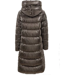 Silver Viscose Jackets & Coat