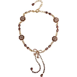 Gold Tone Brass Crystal Embellished Belt