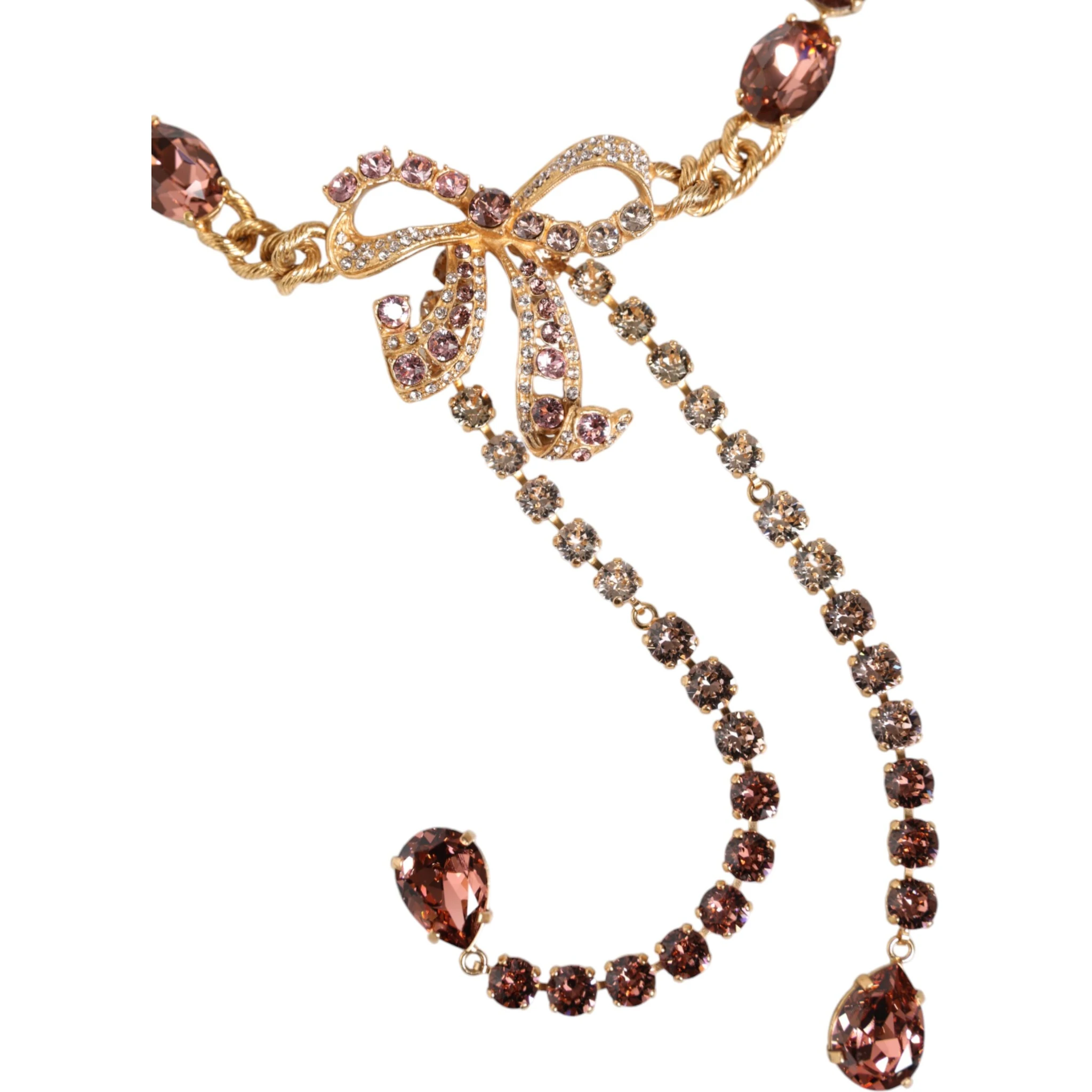 Gold Tone Brass Crystal Embellished Belt
