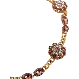 Gold Tone Brass Crystal Embellished Belt