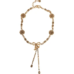 Gold Tone Brass Crystal Embellished Belt