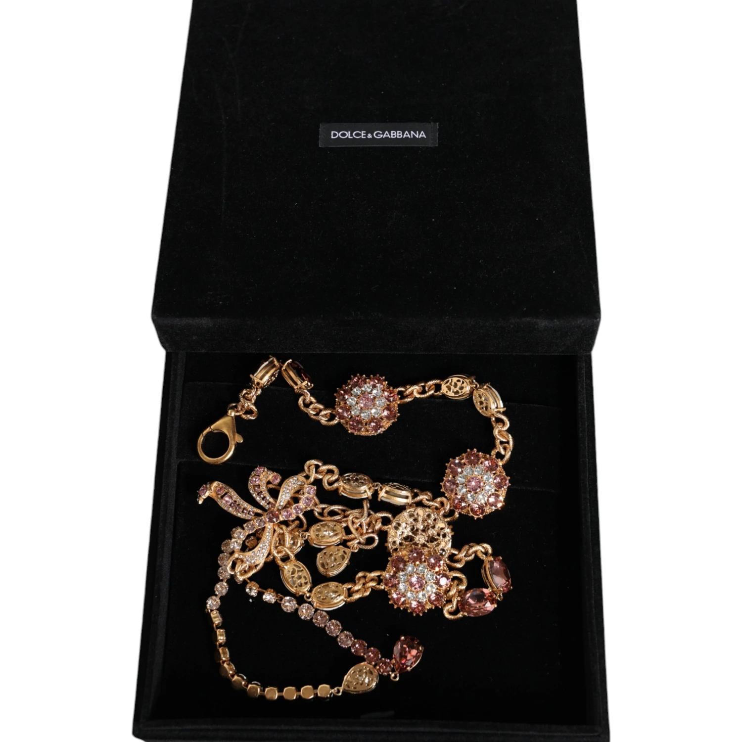 Gold Tone Brass Crystal Embellished Belt