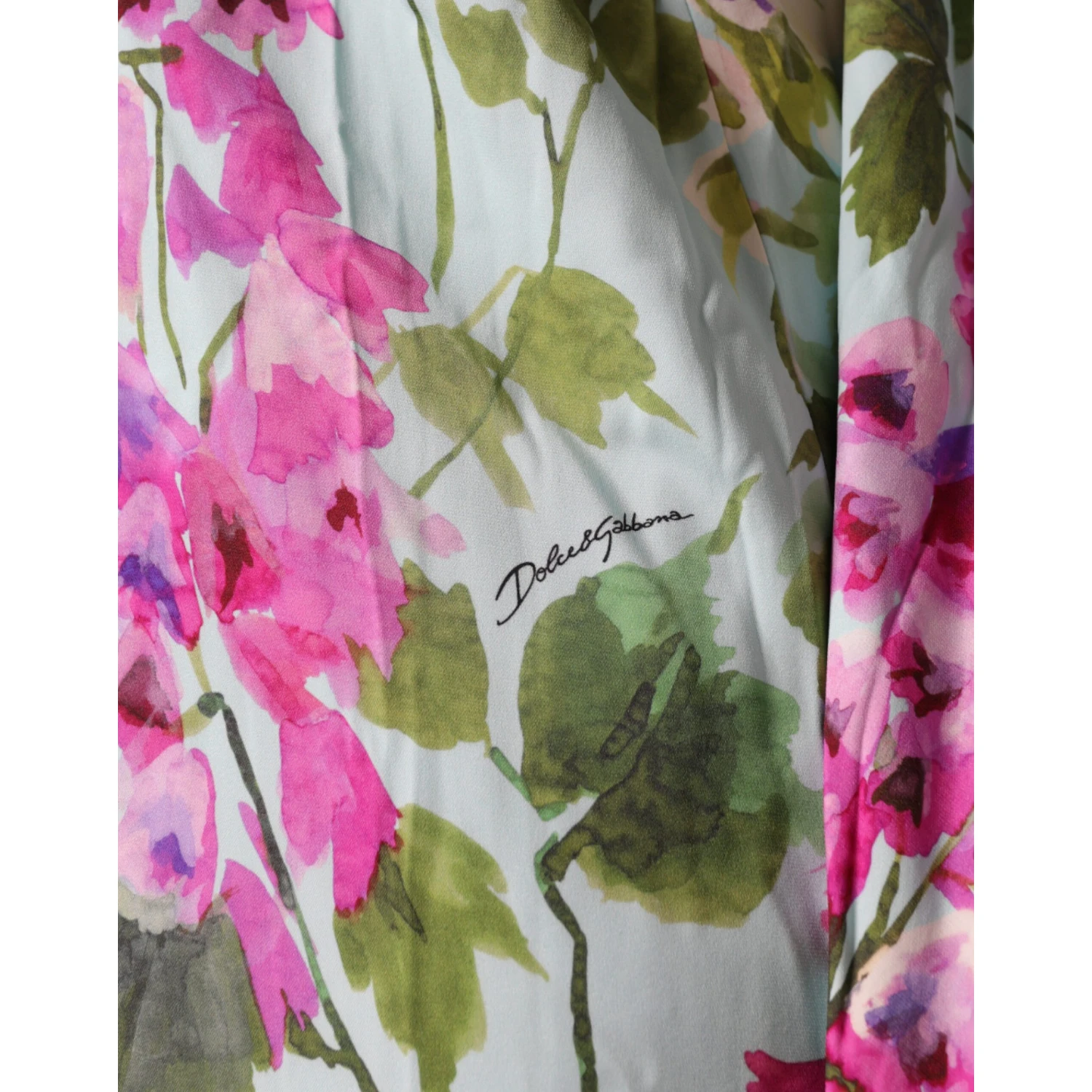 Multicolor Floral Silk Stretch Wrap Dress