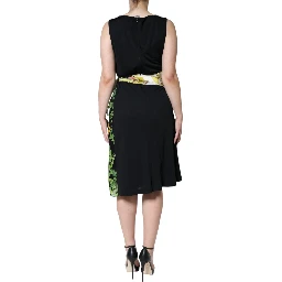 Multicolor Floral Sheath Knee Length Dress