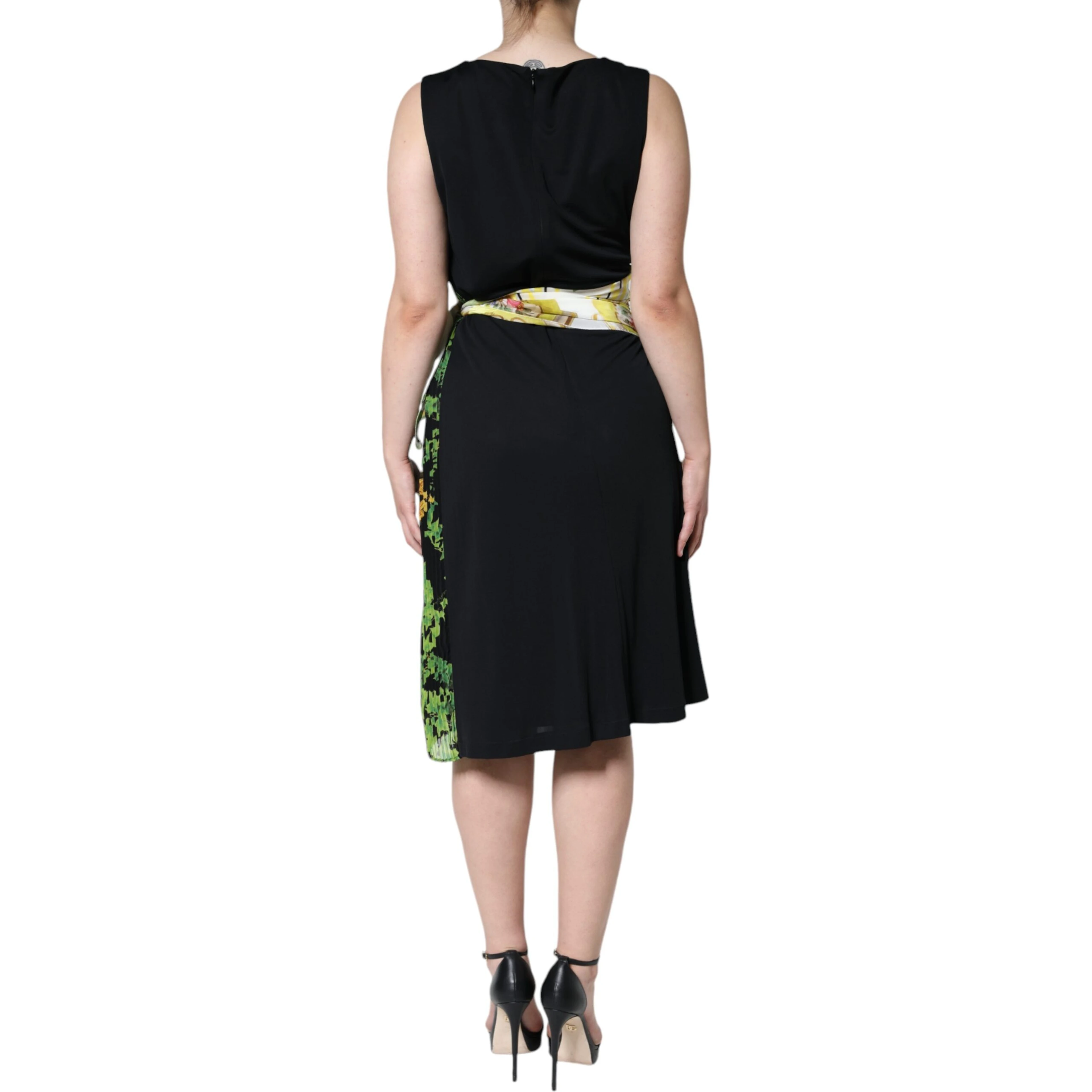 Multicolor Floral Sheath Knee Length Dress