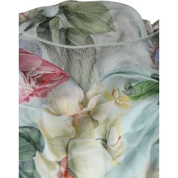 Multicolor Floral Silk Long Gown Dress