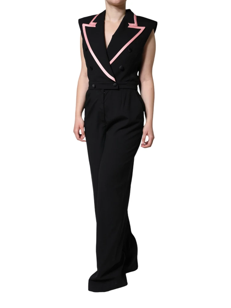 Black Wool Blend Sleeveless Jumpsuit alternative