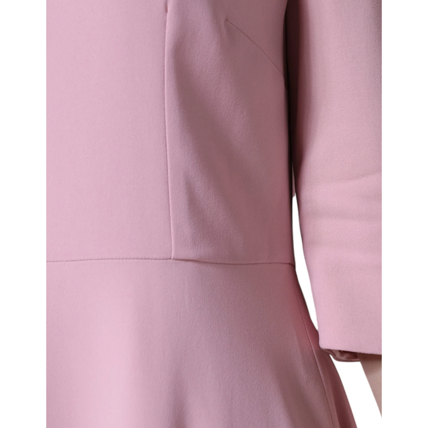 Pink A-line Viscose 3/4 Sleeves Dress