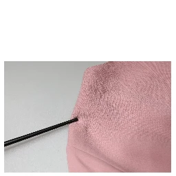 Pink A-line Viscose 3/4 Sleeves Dress