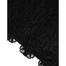 Black Floral Lace Sheath Sleeveless Mini Dress