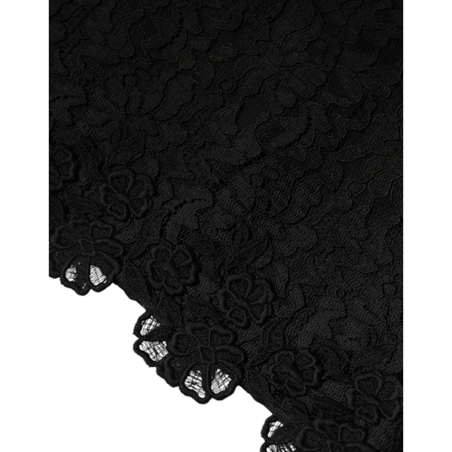 Black Floral Lace Sheath Sleeveless Mini Dress