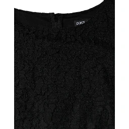 Black Floral Lace Sheath Sleeveless Mini Dress