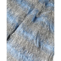 Light Blue Silver Jacquard A-line Midi Dress