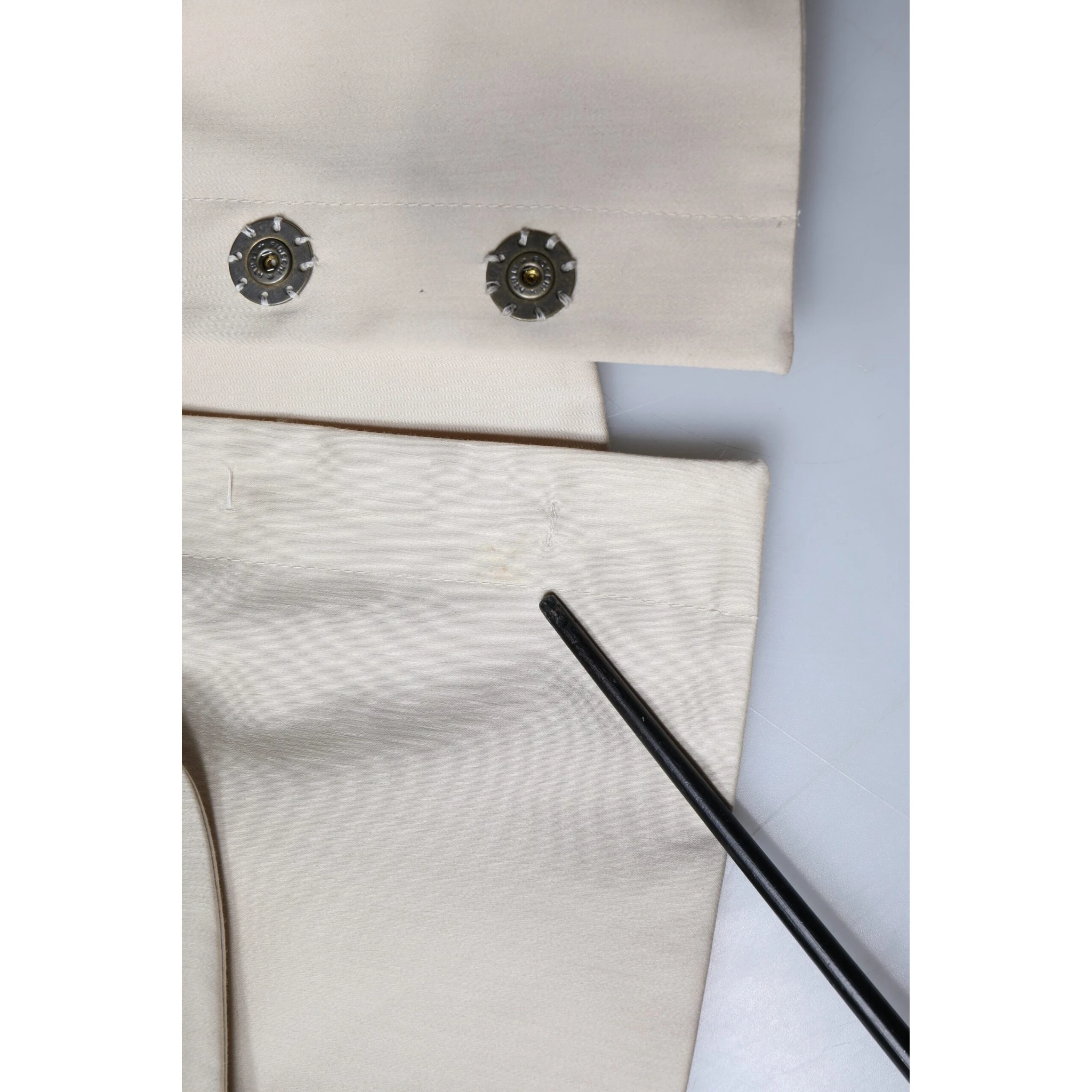 Beige Cotton Long Sleeves Round Neck Blazer Jacket