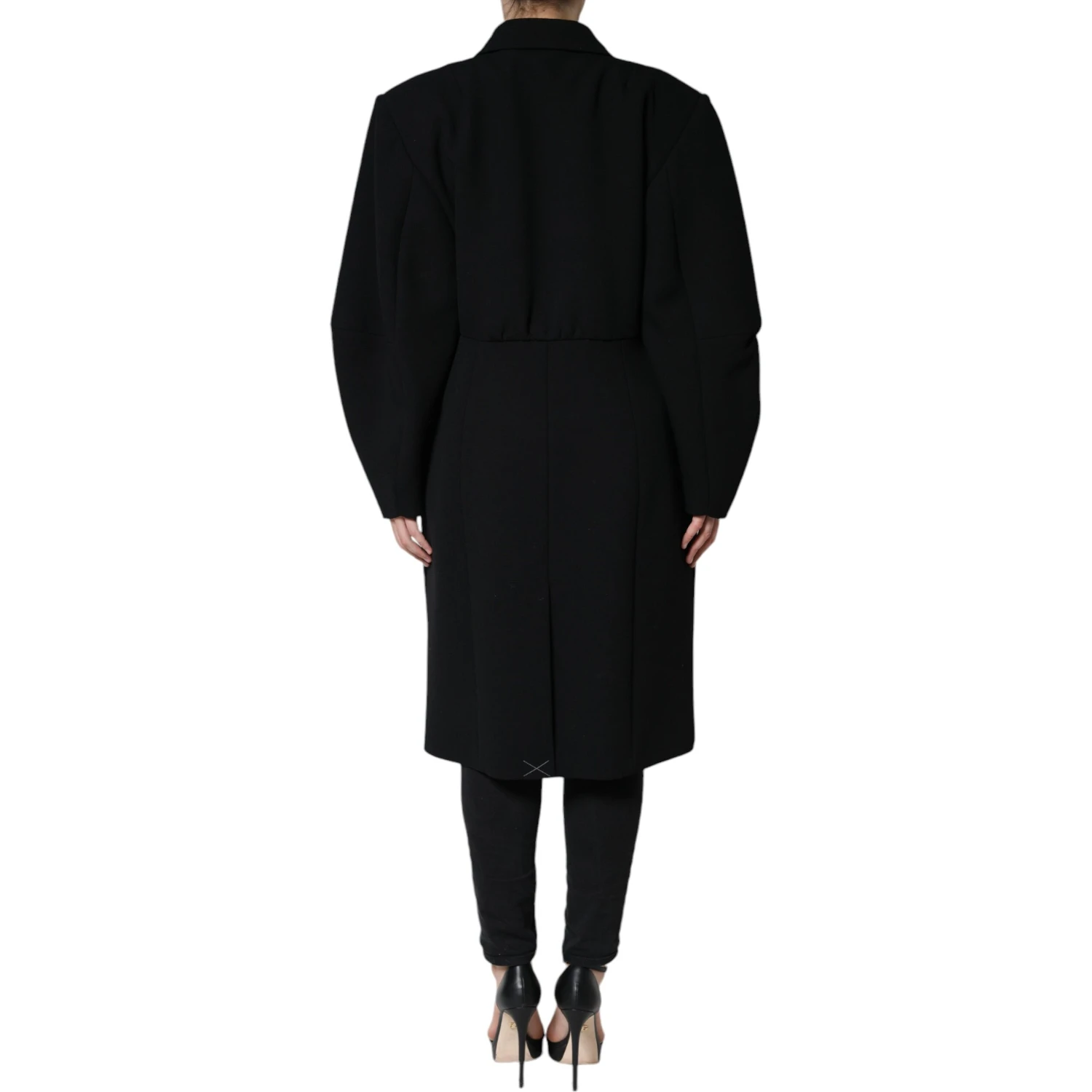 Black Double Breasted Trench Coat Jacket