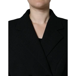Black Double Breasted Trench Coat Jacket
