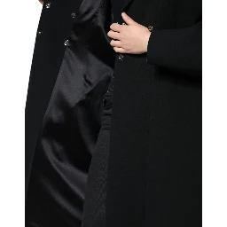 Black Double Breasted Trench Coat Jacket