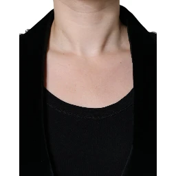 Black Jacquard Crystal Floral Jacket Blazer