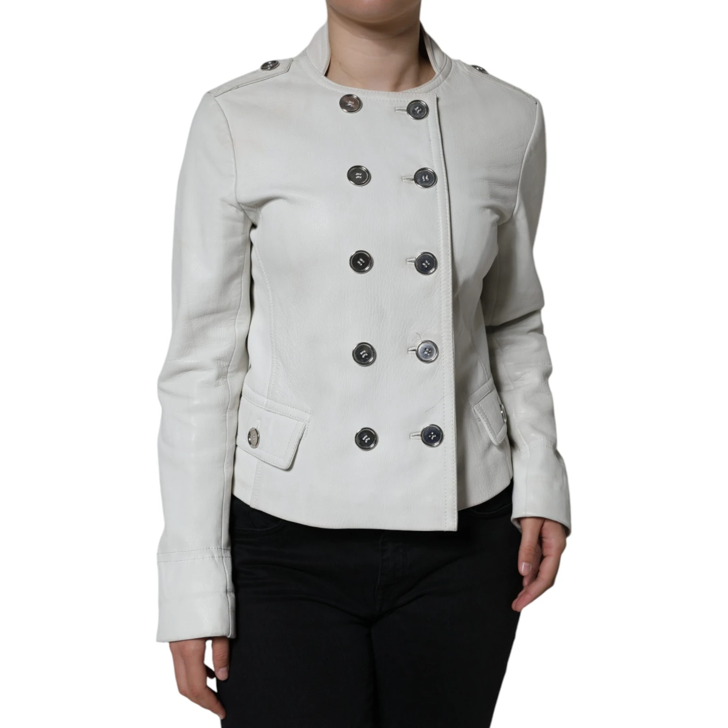 White Double Breasted Blazer Coat Jacket