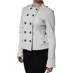 White Double Breasted Blazer Coat Jacket