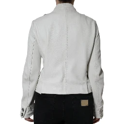 White Double Breasted Blazer Coat Jacket