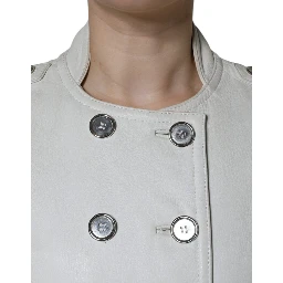 White Double Breasted Blazer Coat Jacket