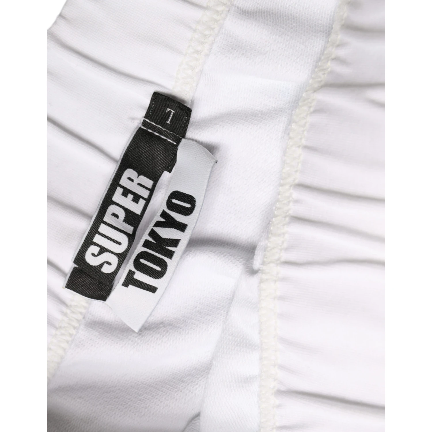 White Cotton Stretch High Waist Pencil Cut Knee Length Skirt