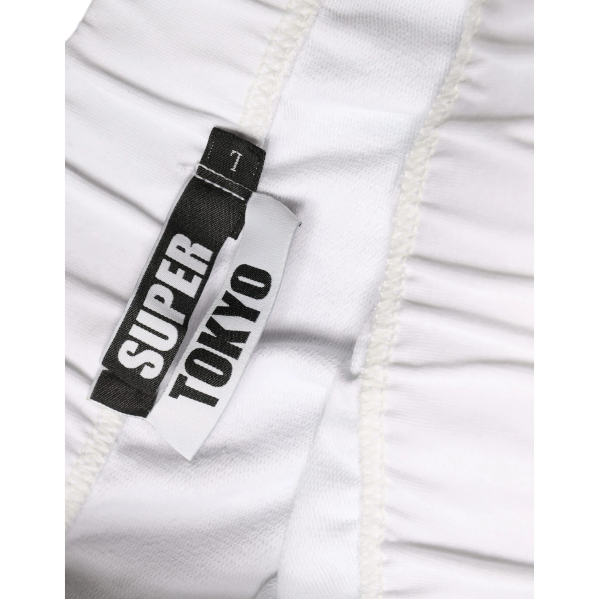 White Cotton Stretch High Waist Pencil Cut Knee Length Skirt