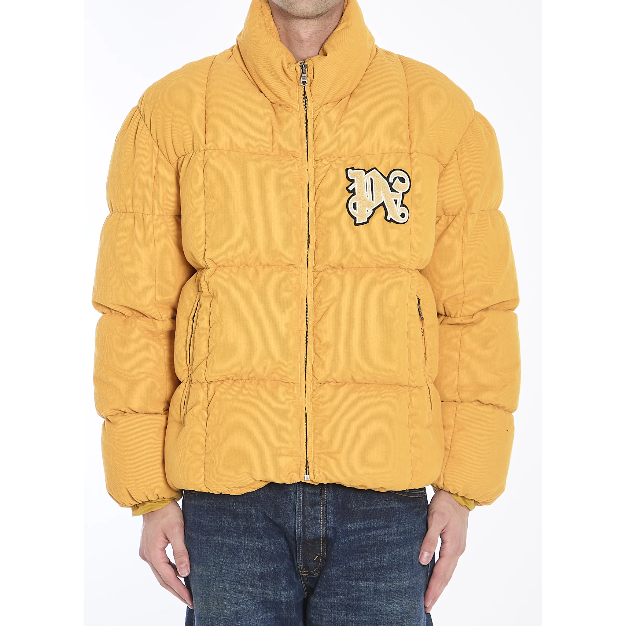 Monogram corduroy puffer jacket