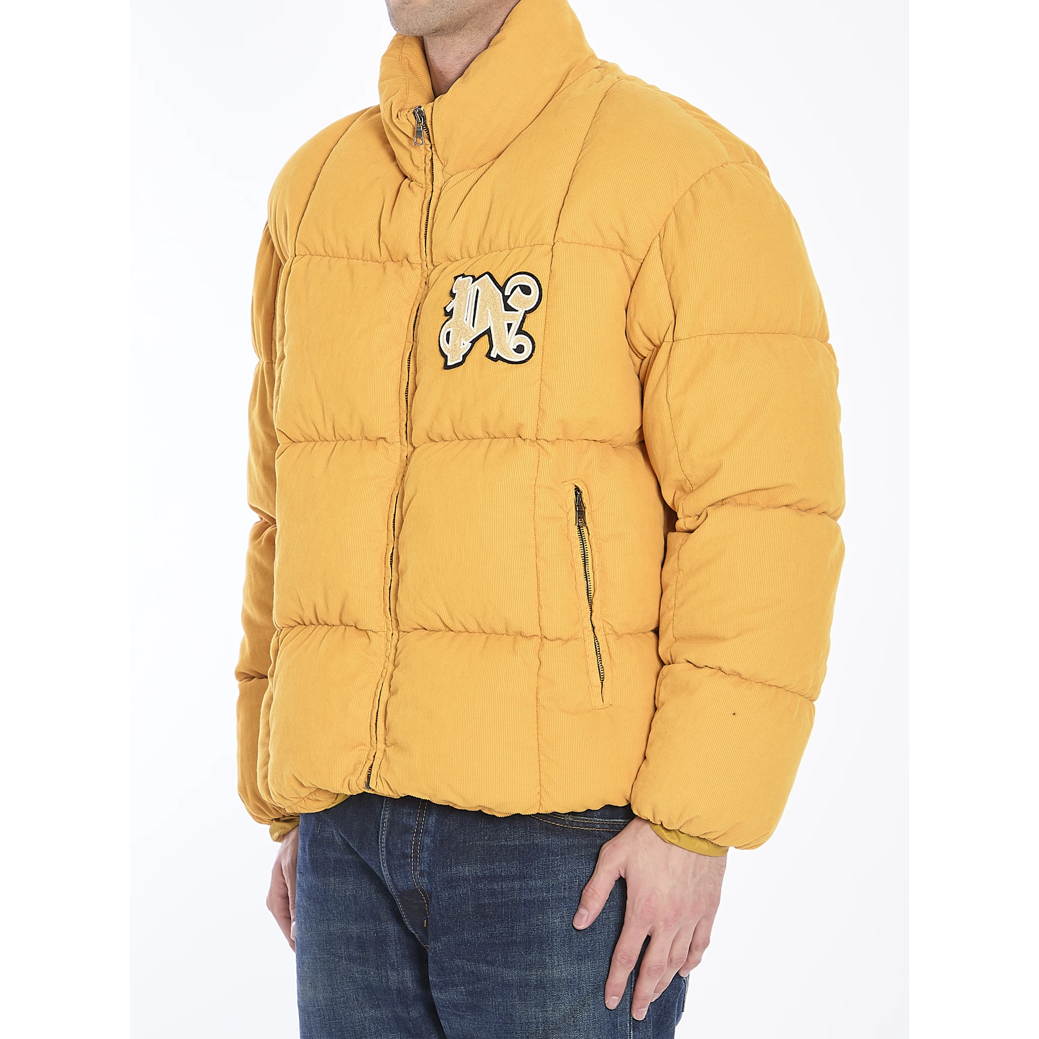 Monogram corduroy puffer jacket