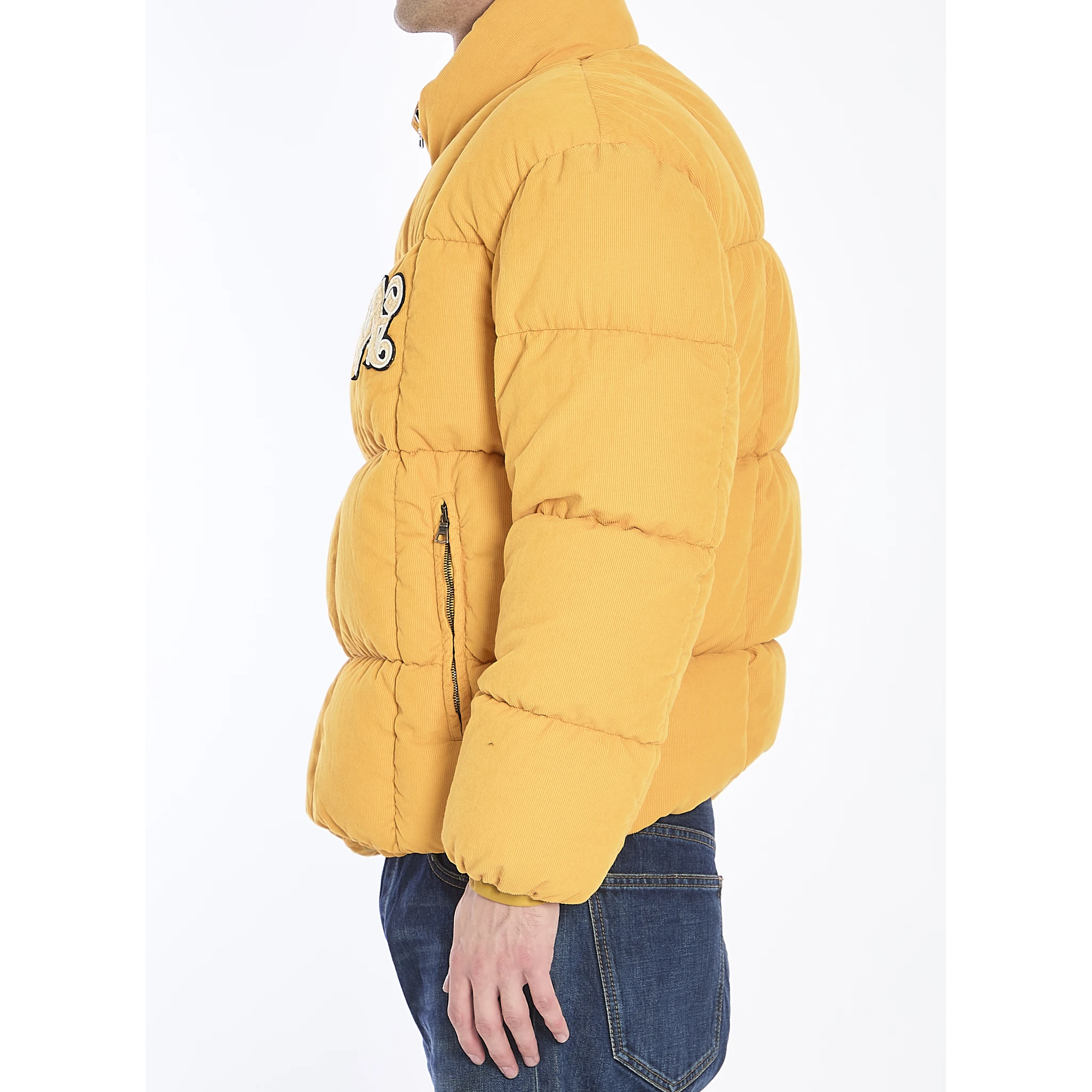 Monogram corduroy puffer jacket