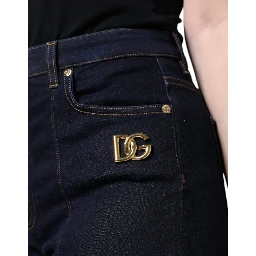 Black Cotton Blend Skinny Denim Jeans