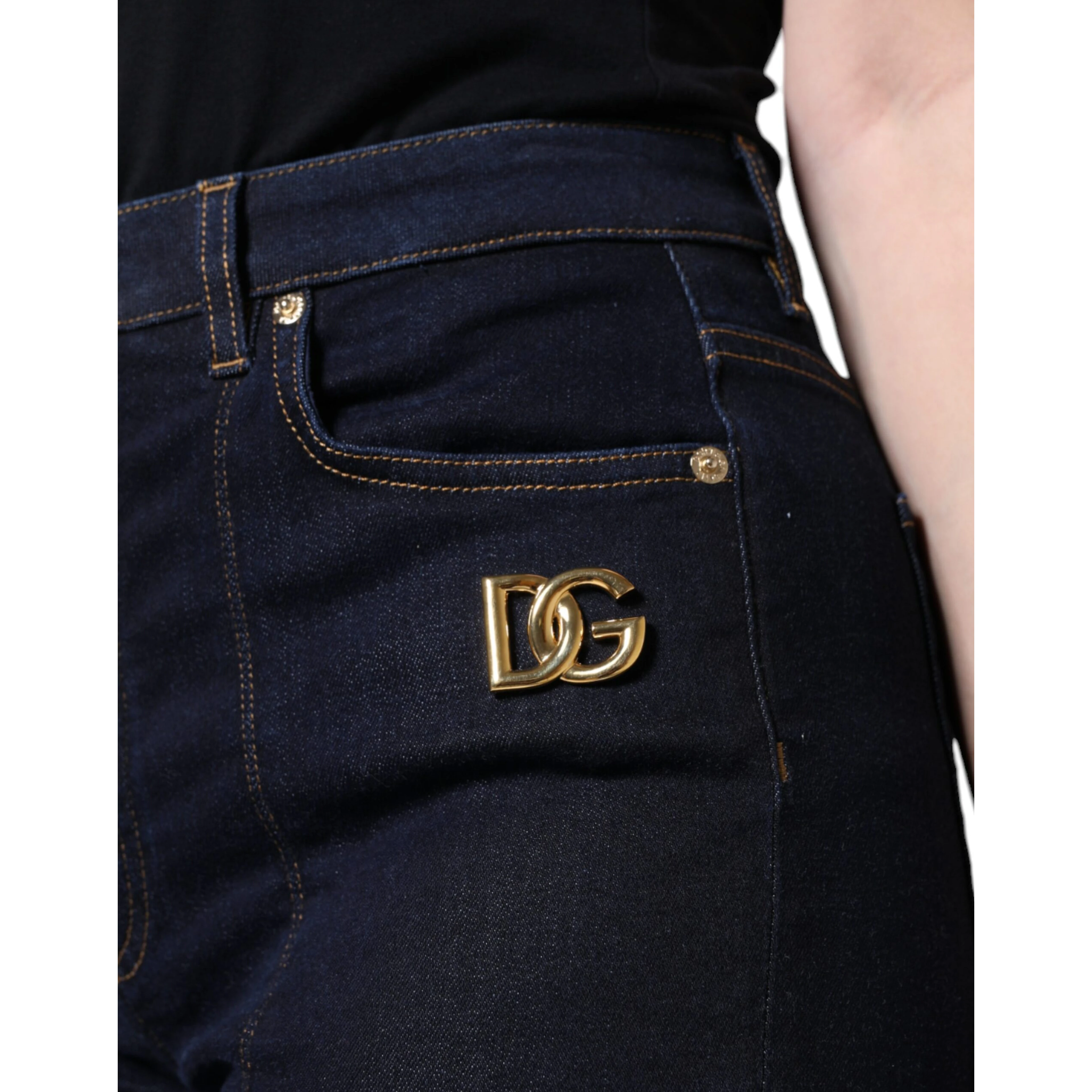 Black Cotton Blend Skinny Denim Jeans