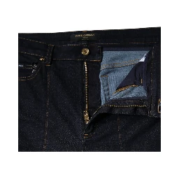 Black Cotton Blend Skinny Denim Jeans